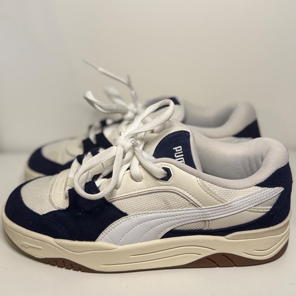 Puma 180 Vapor Grey Navy Sneakers Size M10/W11.5 Y2K Skate Style - Picture 4 of 13